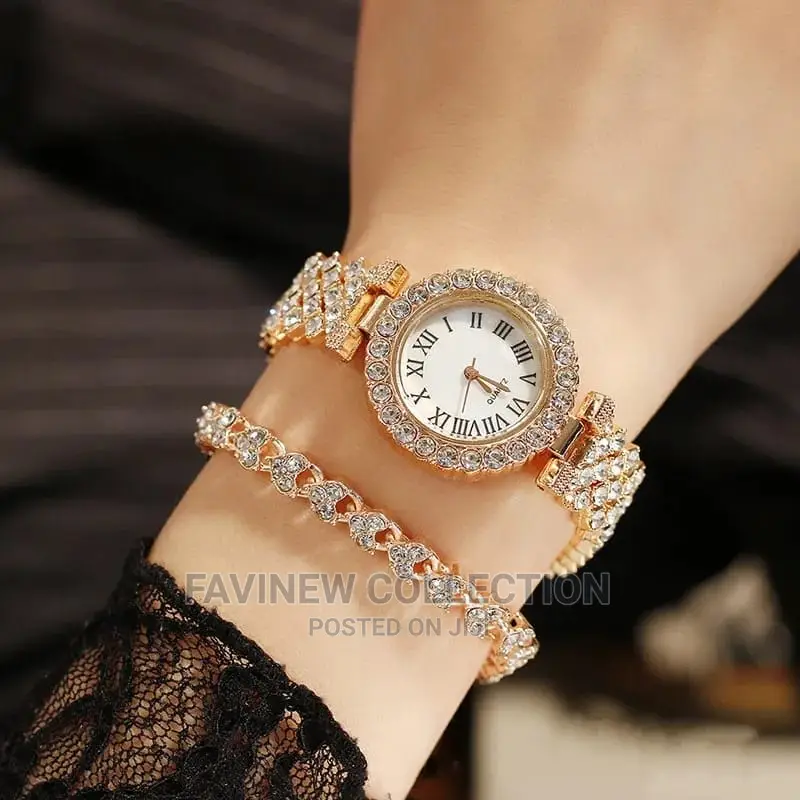 2pc Ladies Watch With Bracelet