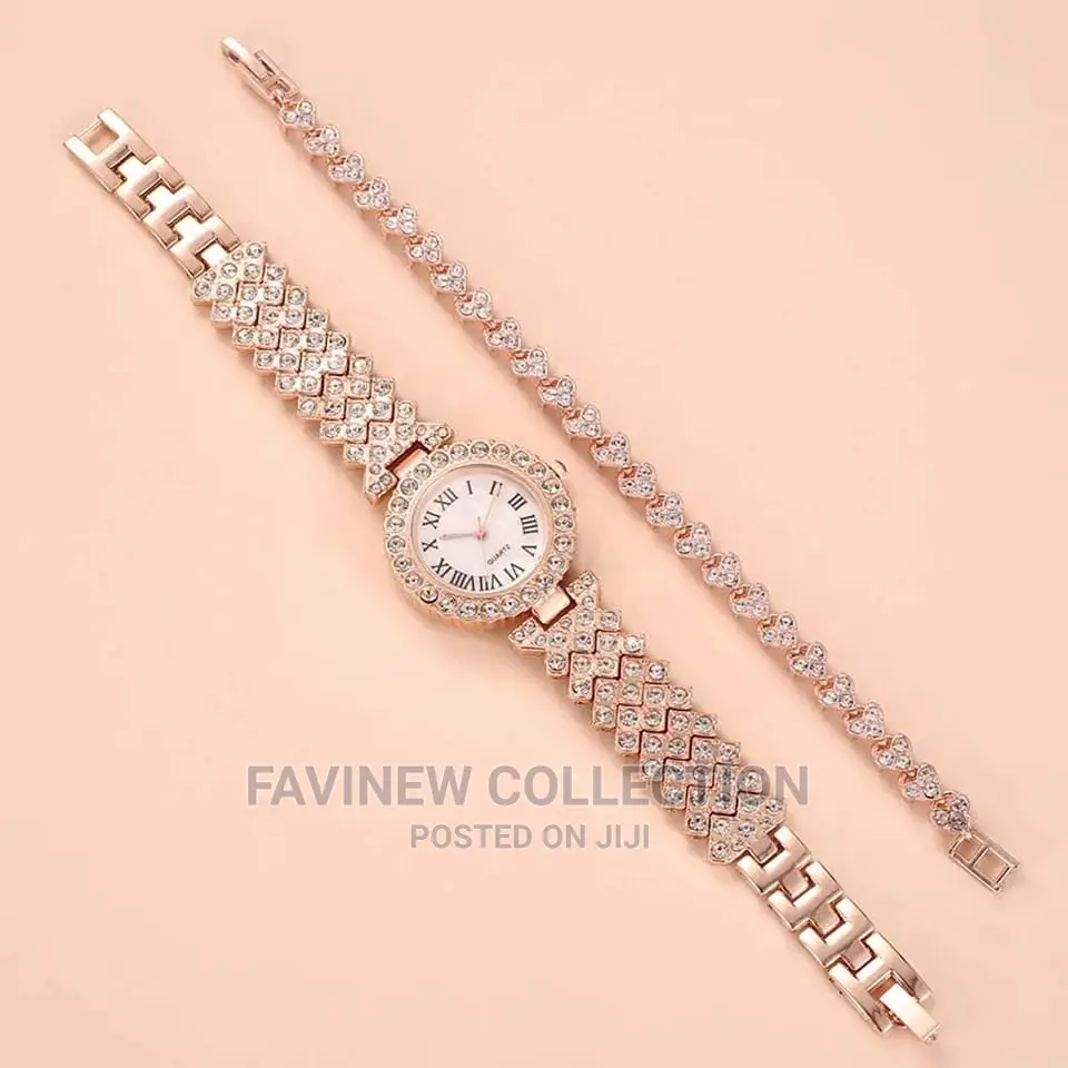 2pc Ladies Watch With Bracelet