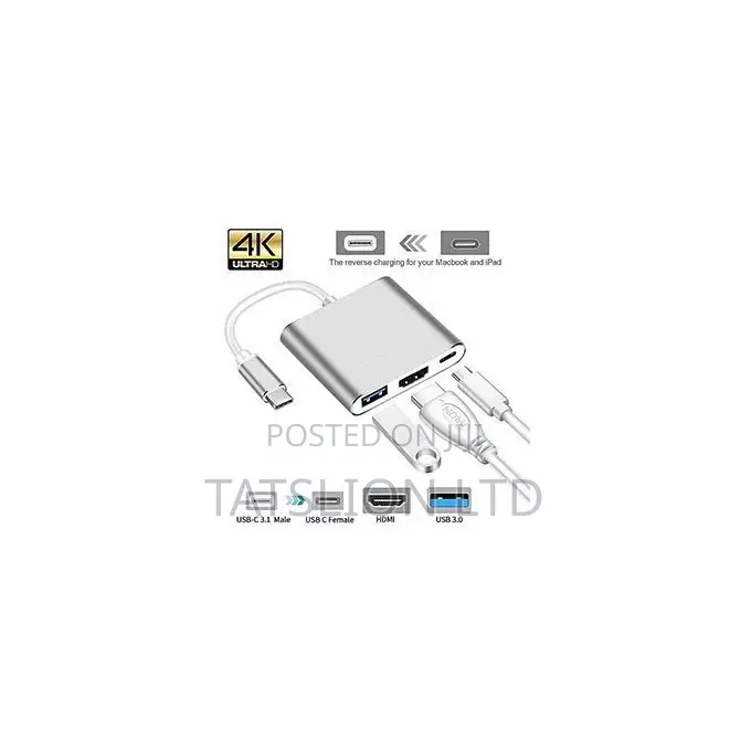 3 in 1 TYPE C USB3.0 + USB-C PD Adapter