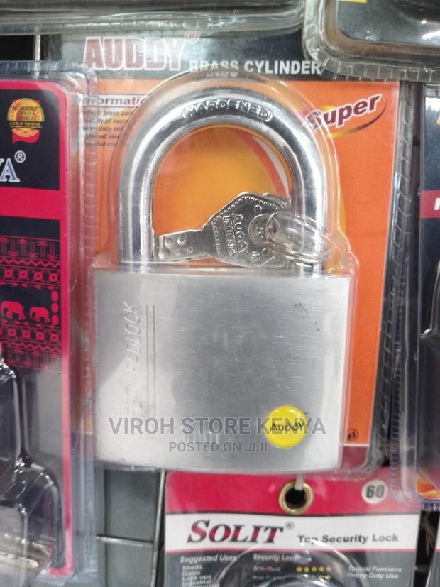 Auddy Padlock Brass Cylinder Hard Padlock Dotted Keys Lock - main view