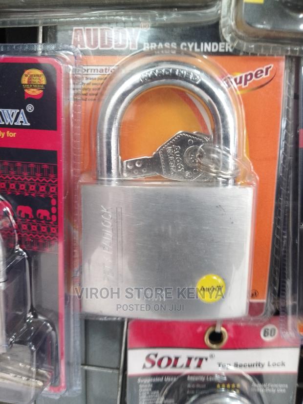 Auddy Padlock Brass Cylinder Hard Padlock Dotted Keys Lock - thumbnail 2