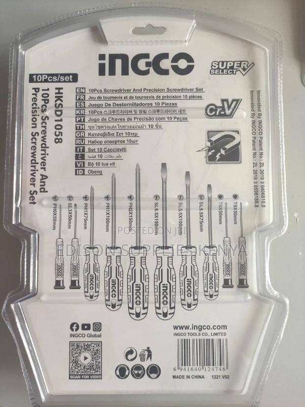 Ingco Screwdriver Precision Screwdriver Set 10pc - thumbnail 3