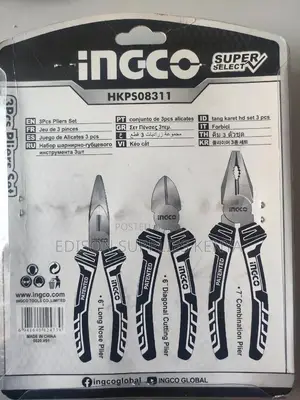 Pliers INGCO 3pc Pliers Set Long Nose, Combination, Diagonal