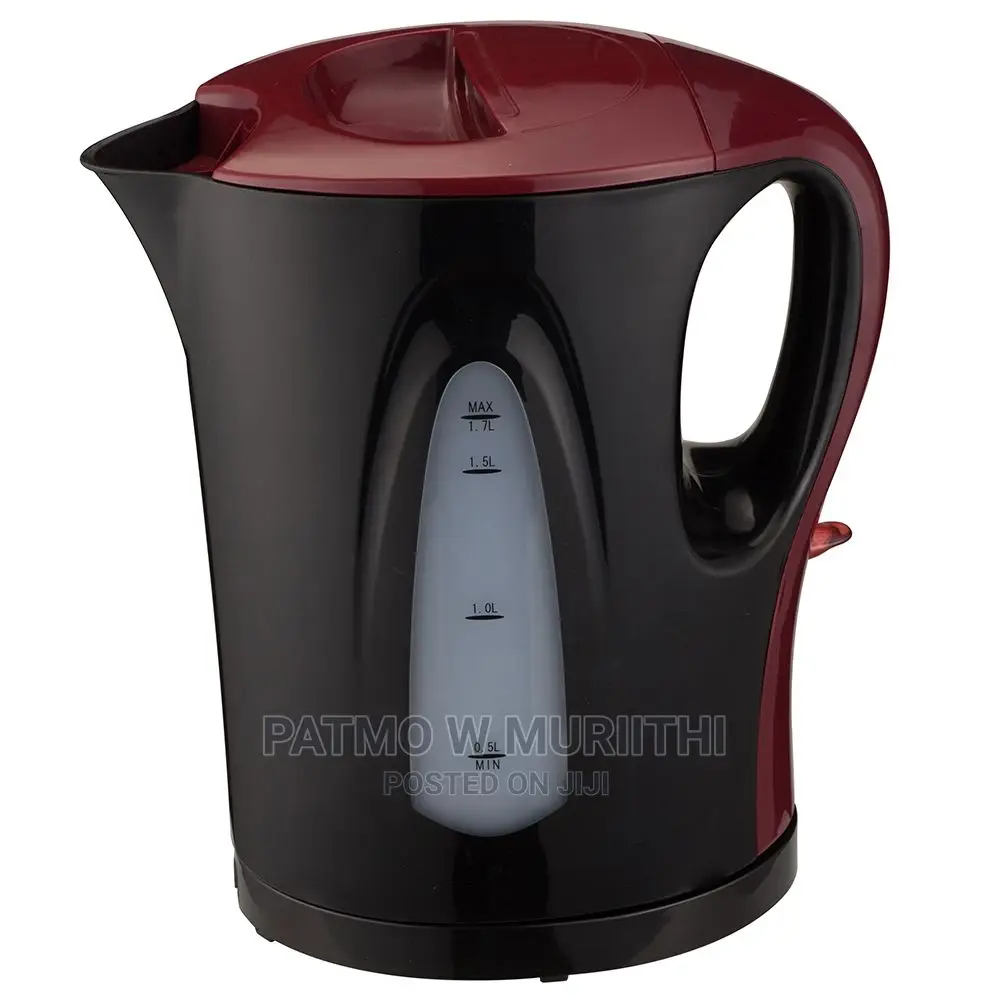 Cordless Electric Kettle 1.7 Liters Black and Red- Rm/609