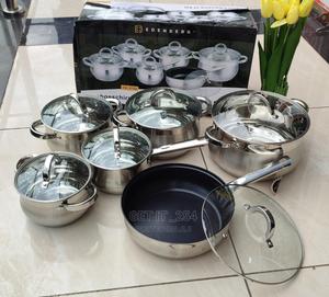 12pcs Stainless Steel Cookware Set*Sizes 16cm,18cm,20cm, - thumbnail 2