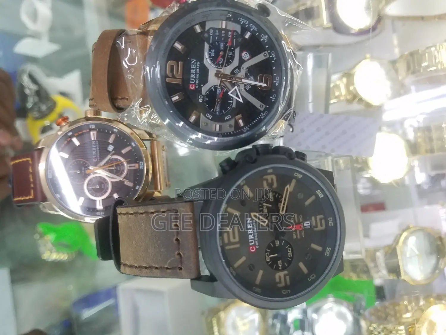 Curren Wrist Watches With Leather Bands