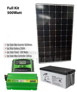 500W Solar + 200ah Battery + 1000W Inverter + 40A Controller