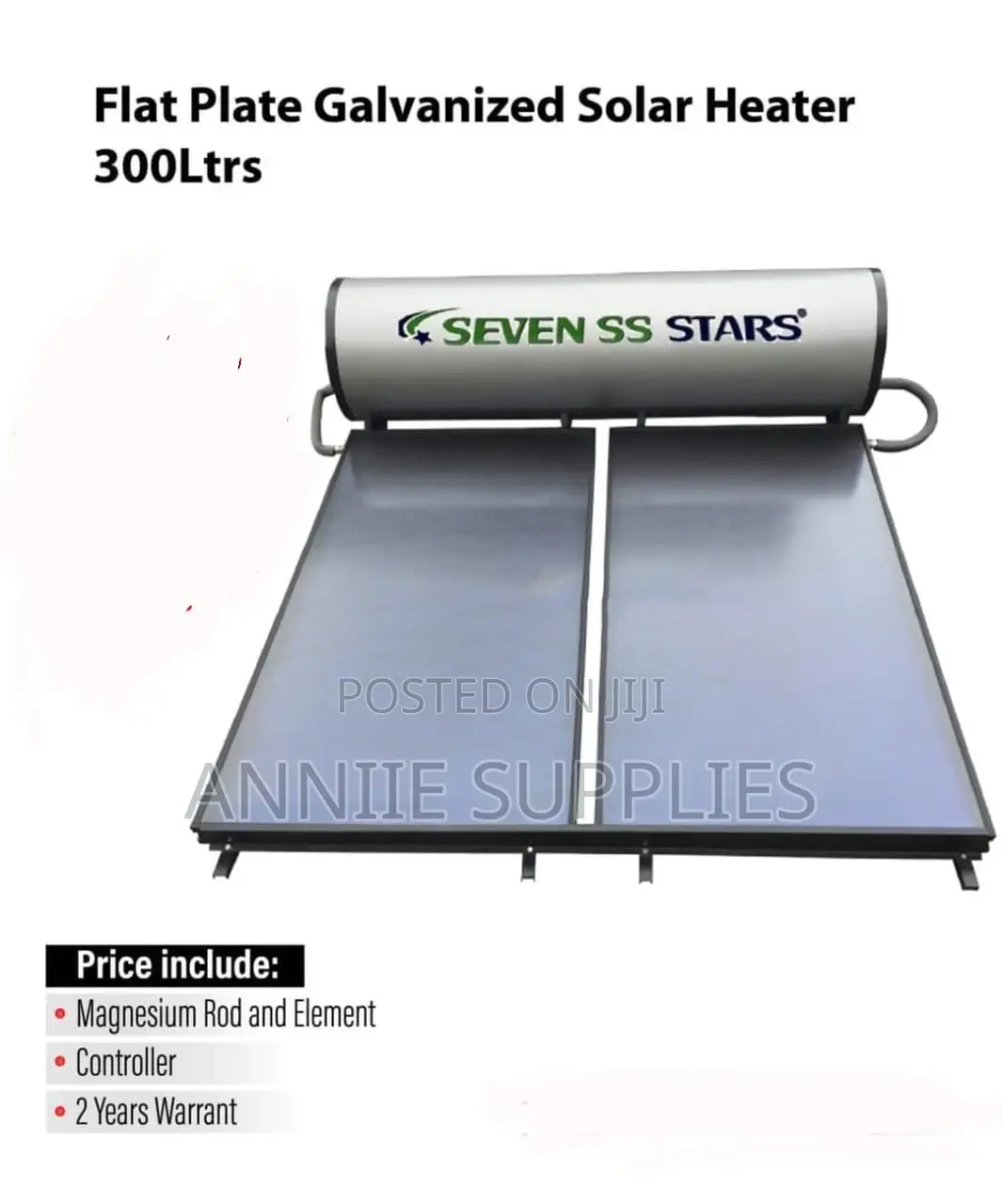 300L Flat Plate Water Heater Pressurized