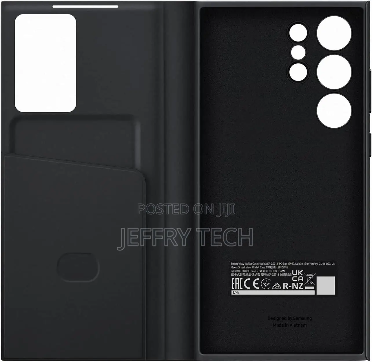 SAMSUNG Galaxy S23 Ultra Smart View Wallet Case Black, Laven