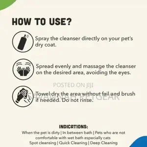 FRESH ME UP BLOOM Waterless Spray Cleanser for Dogs, Cats