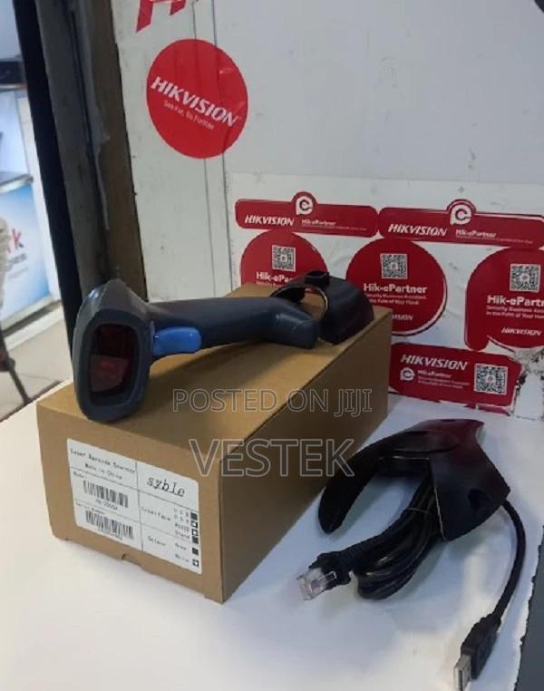 100% Syble Laser Wired Barcode Scanner With Stand - main view