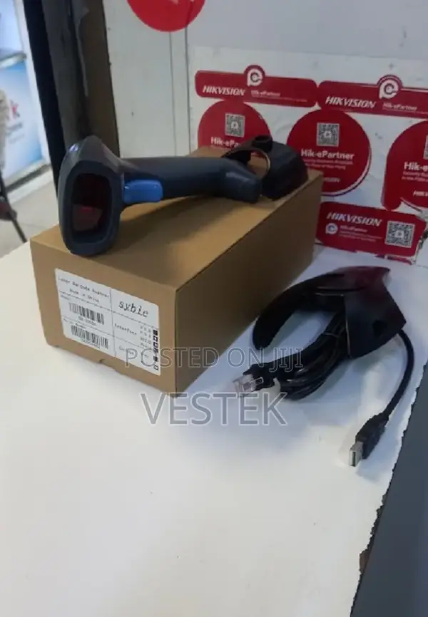 Top Choice Syble Laser Wired Barcode Scanner With Stand 2d