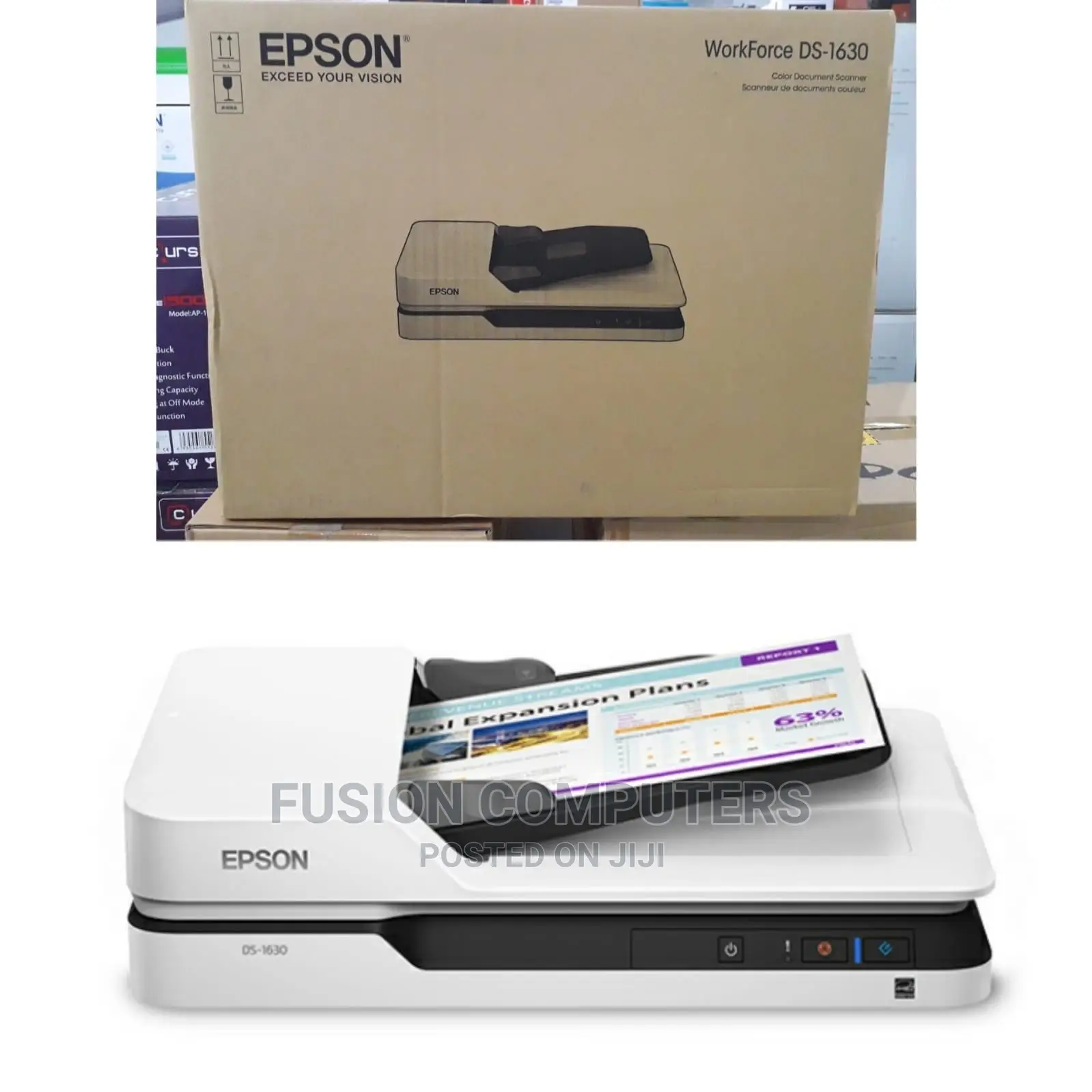 Epson Ds-1630 Flatbed Color Document Scanner