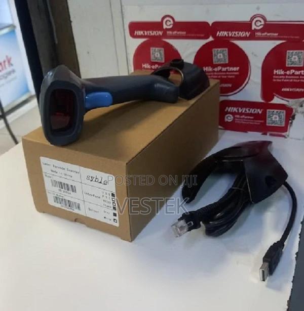 Genuine Syble 1D Wired Barcode Scanner With Stand - main view