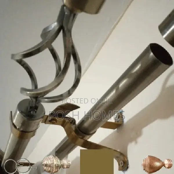 4M Double Extendable Curtain Rods