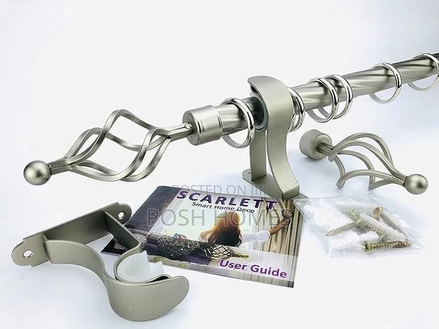 2M Double Adjustable Curtain Rods