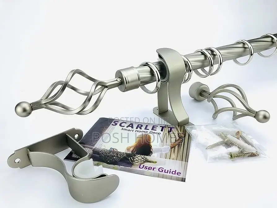 2M Double Adjustable Curtain Rods