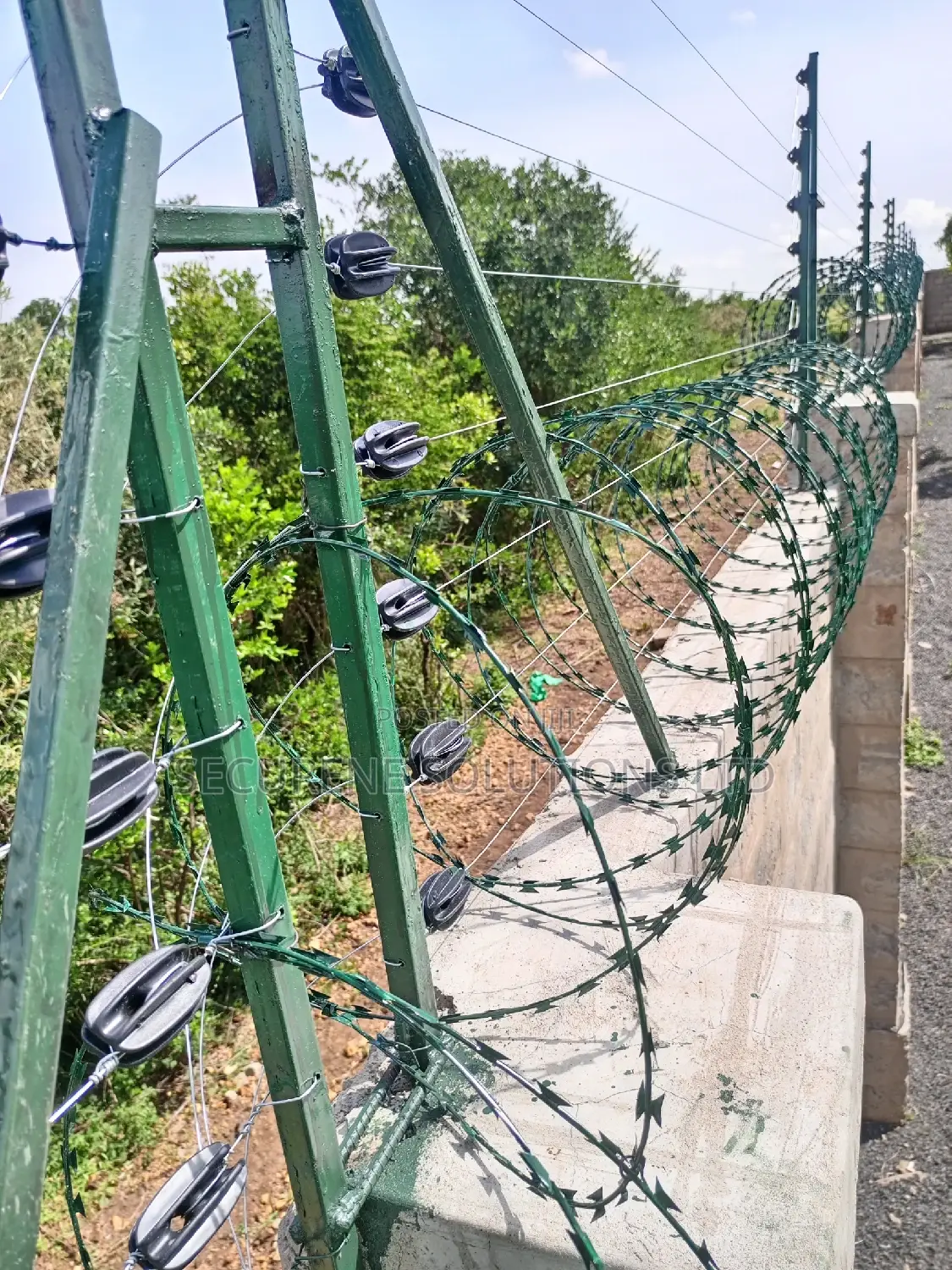 Razor Wire Green PVC Coated