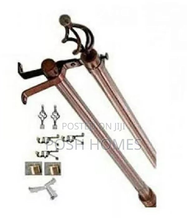 Brown Extendable Curtain Rods - main view