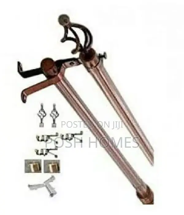 Brown Extendable Curtain Rods