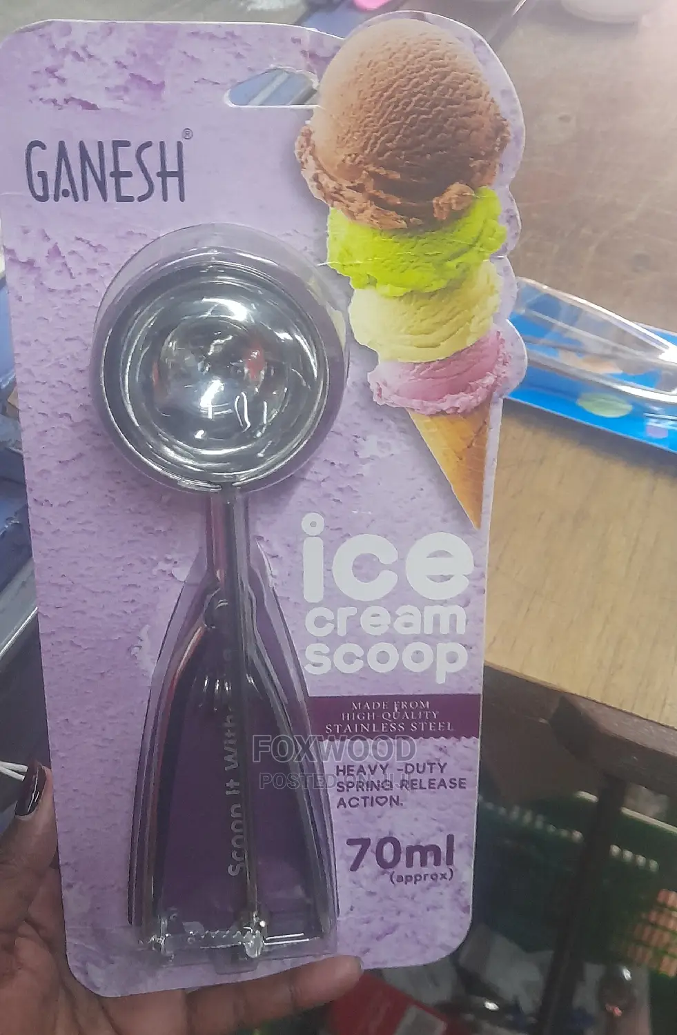 Ganesh Stainless Steel Ice Cream Scoop Approx 70ml