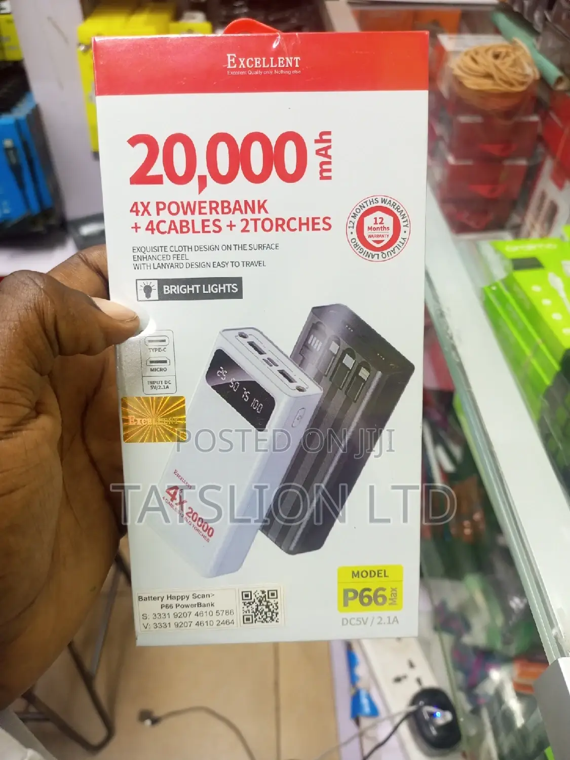 Excellent Power Bank 20000mah White
