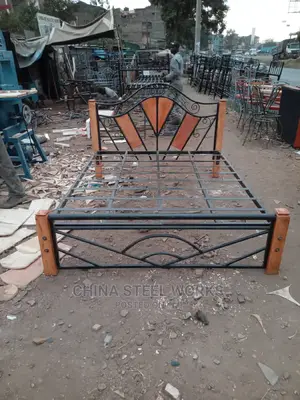 5 by 6 Metallic Frame Mahogany Stands