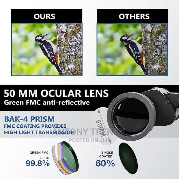60 by 60 Full Optical Glass Binoculars