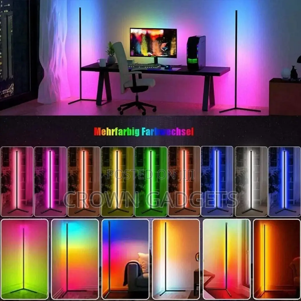 RGB Corner Floor Lamp, LED Color Changing