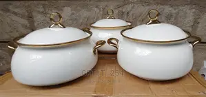 3ltr Gold Finishing Ceramic Serving Bolws