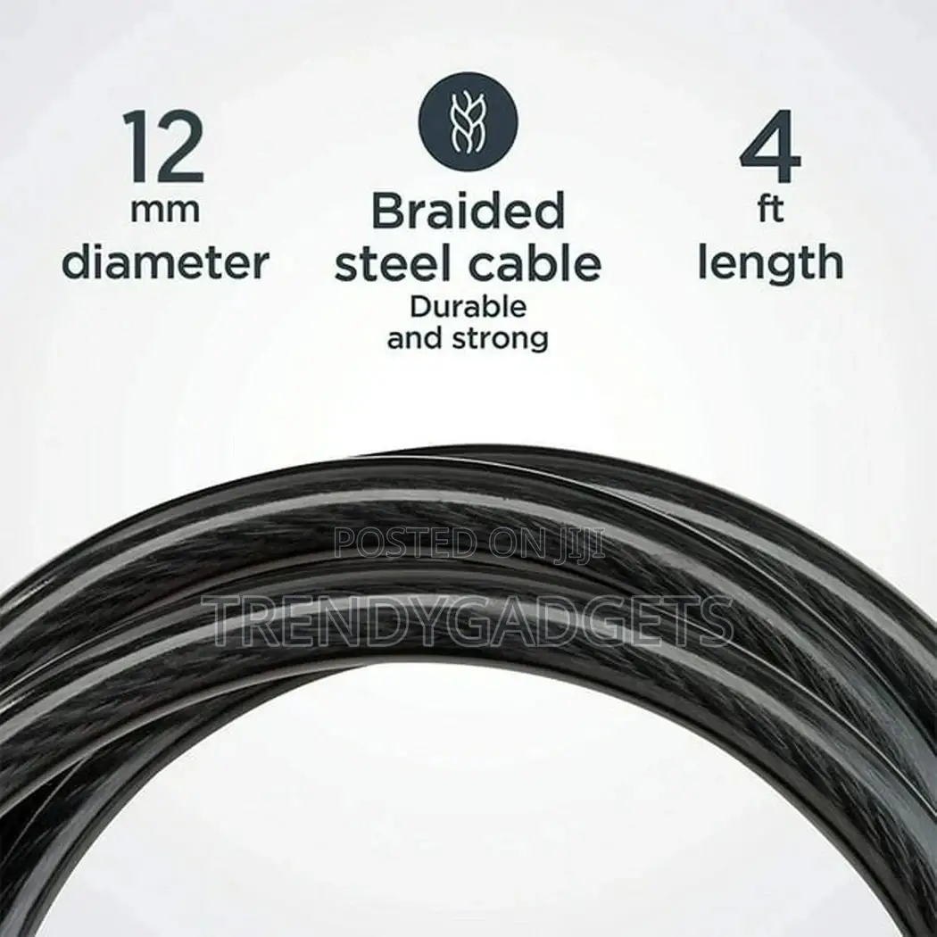1.2m 5-Digit Code Bike Lock Coiling Resettable Combination