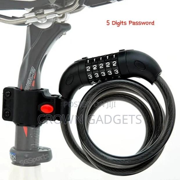 Coiling Combination Cable Bike Lock - main view