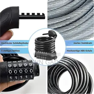 Opaza Bike Lock With 5-Digit Code, 1.2M