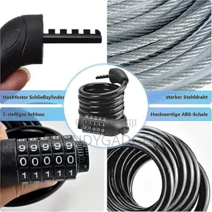 Opaza Bike Lock With 5-Digit Code, 1.2M