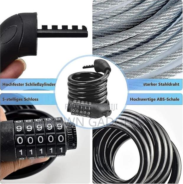 Opaza Bike Lock With 5-Digit Code, 1.2M - main view