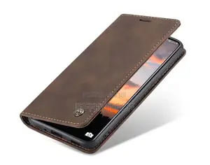 Coffee Case for Samsung A33 5G, RFID Blocking Cash Wallet Po