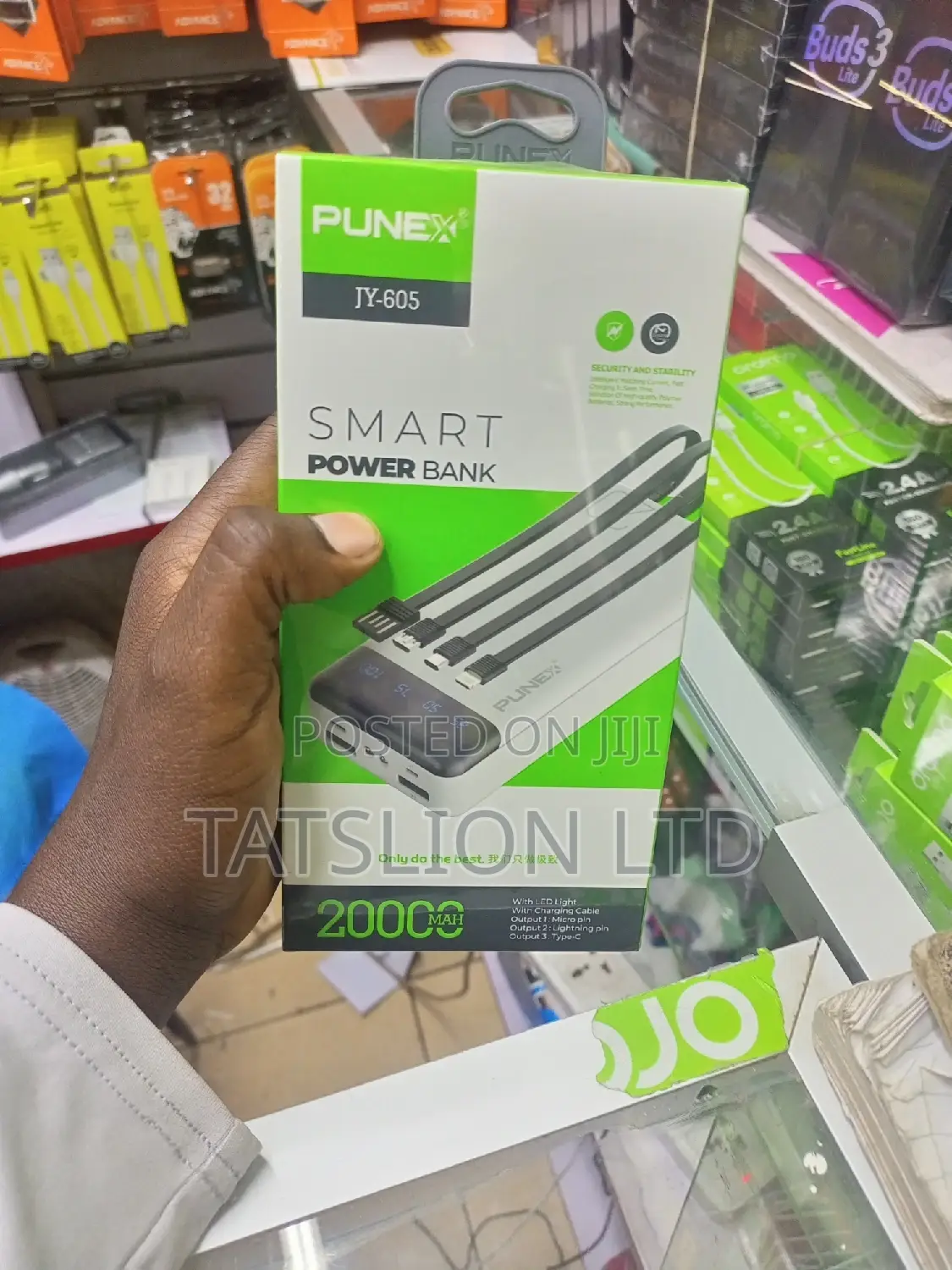 Punex Power Bank 2000mah With 3 Cables
