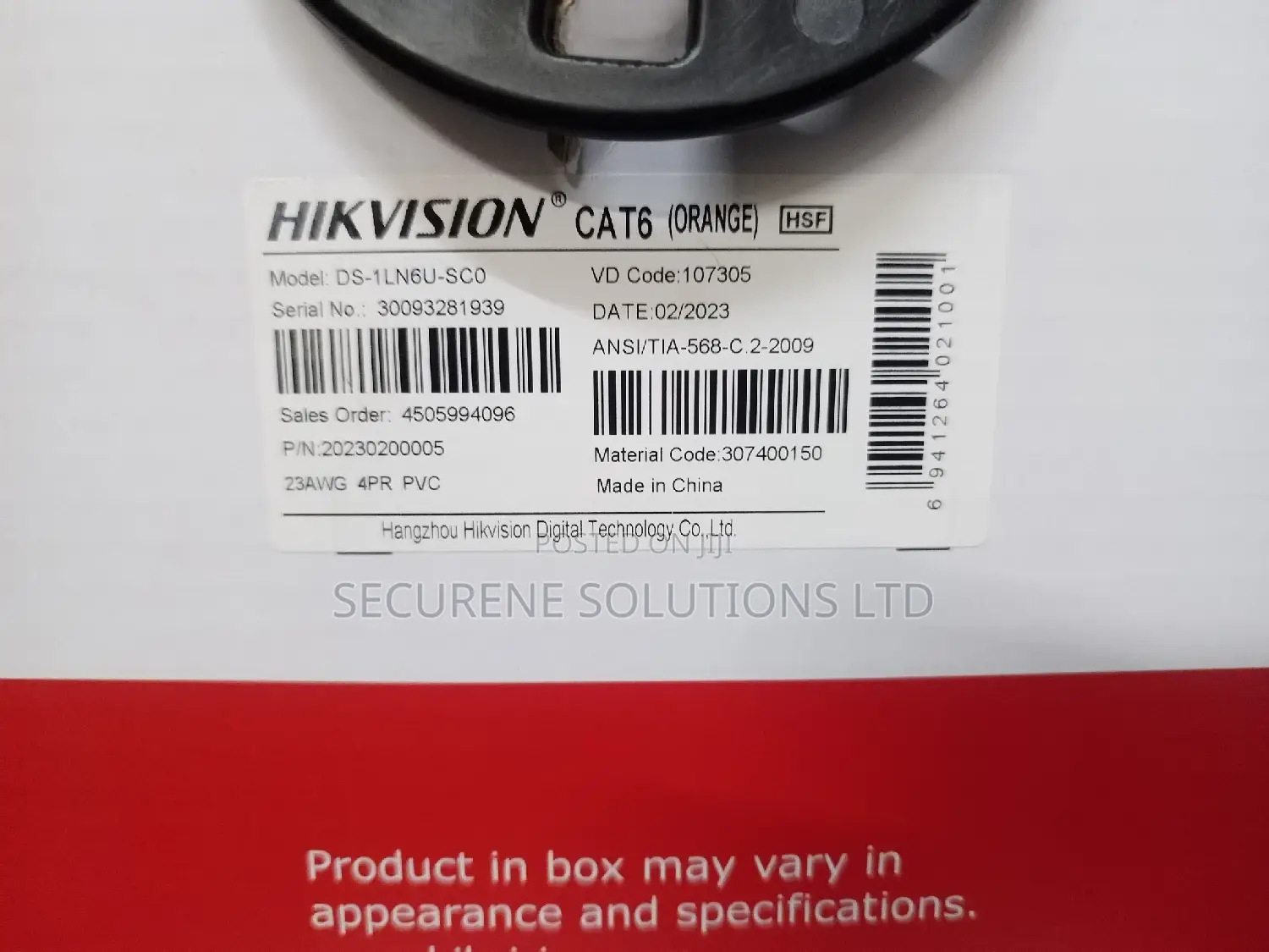 Hikvision Ds-1ln6u-Sc0 Utp Cat6 Network Cable