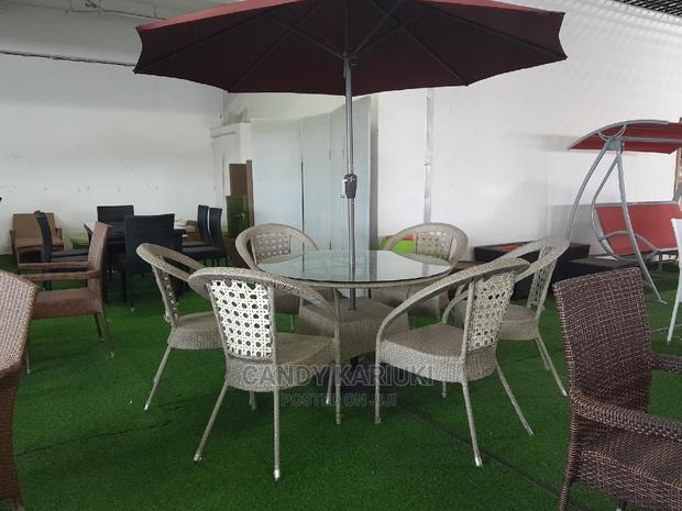 6 Seater Garden Set Plus Umbrella