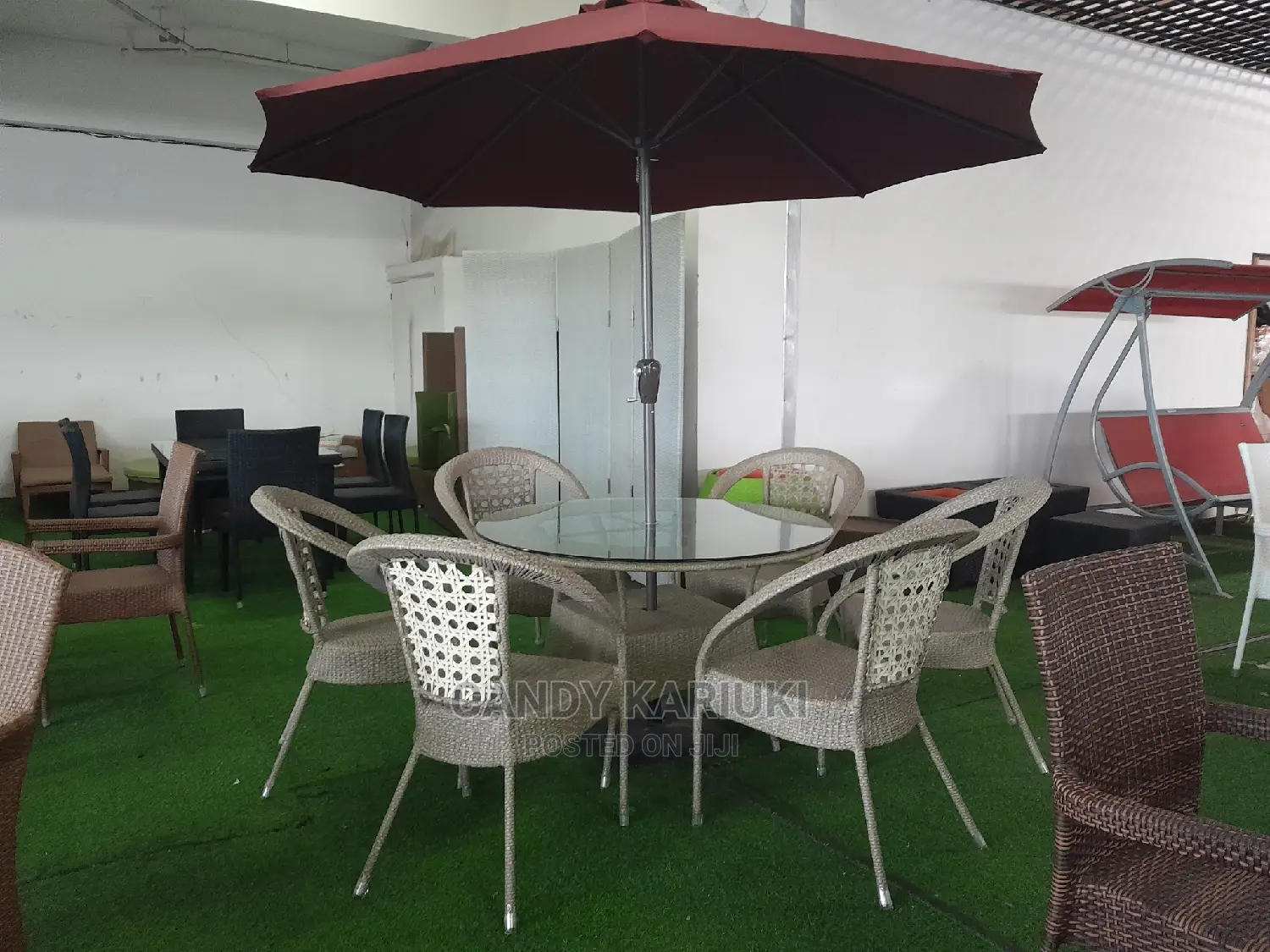 6 Seater Outdoor Set Plus Umbrella