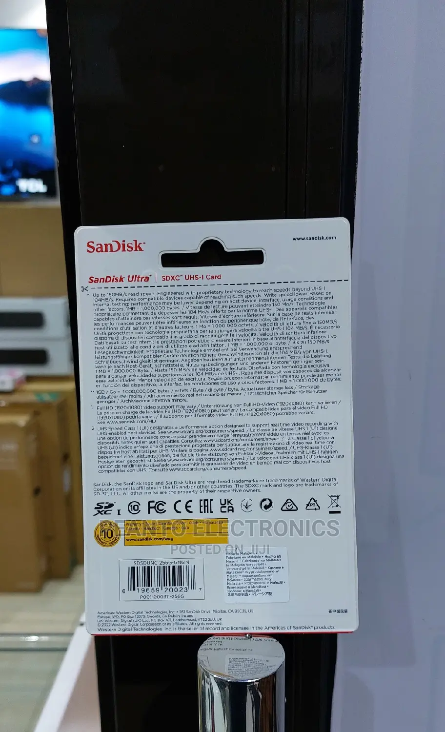 Sandisk Ultra SDXC 256gb 150mb/S Class 10 Uhs-I