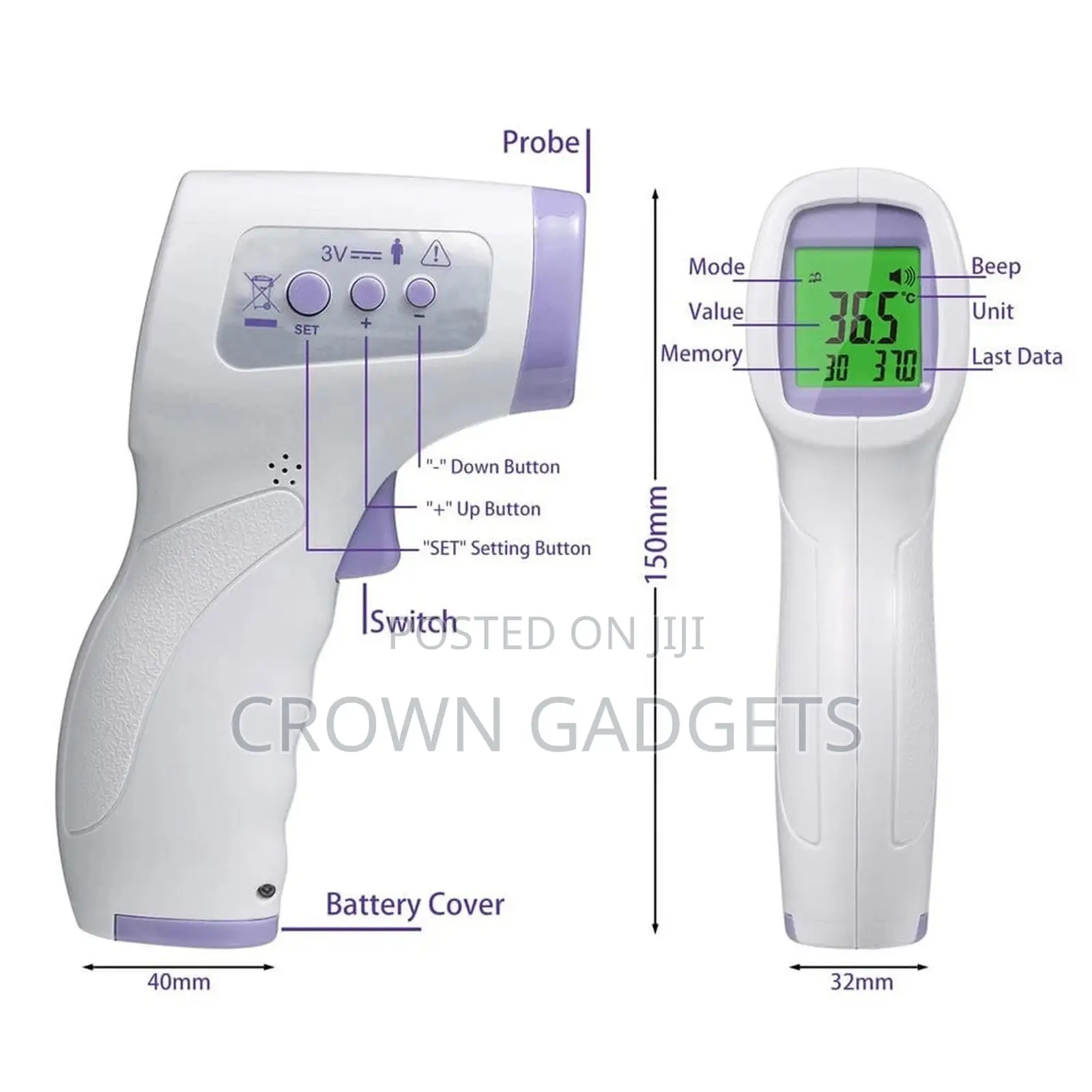 Forehead Thermometer With 1 Second Quick Measurement