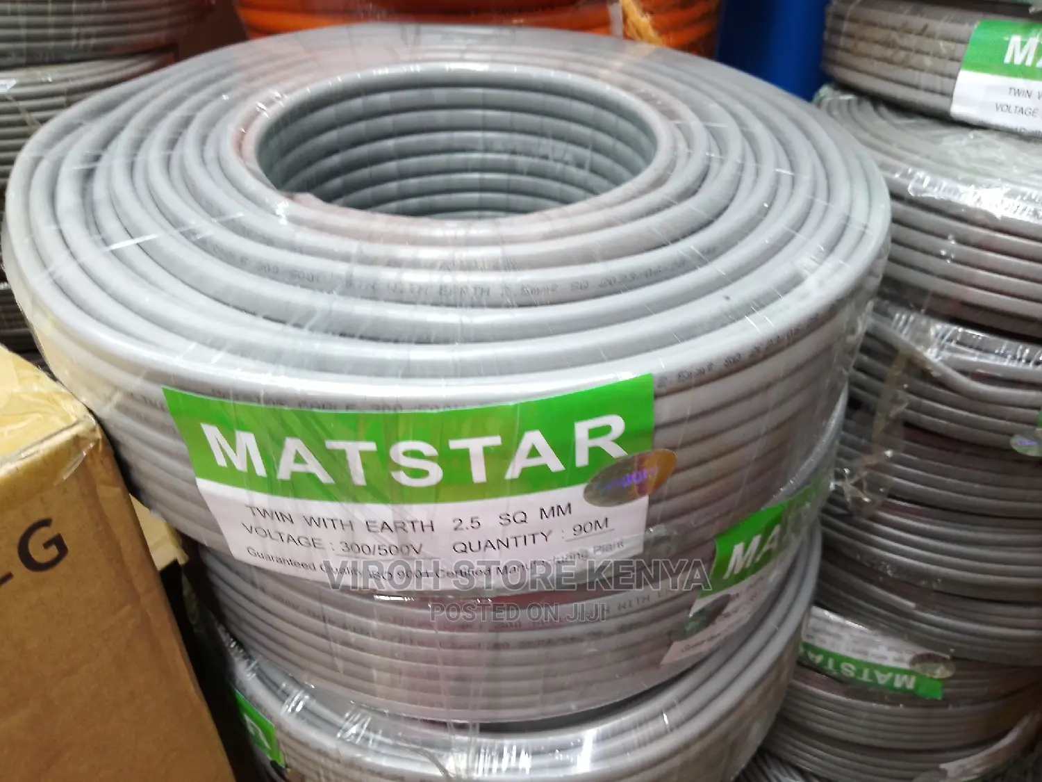 Matstar 90m Wire 2.5mm Cable Roll 3 Core Wiring Cable