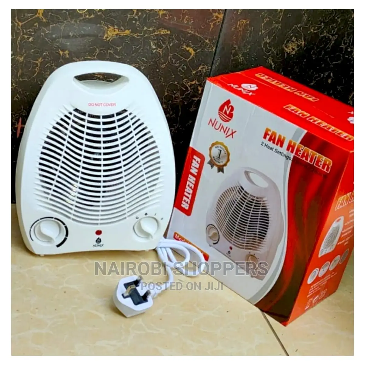 Nunix Fan Heater 2 Heat Setting