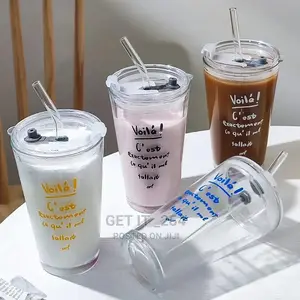 Round Transparent Borosilicate Drinking Glass Cup/Tumbler