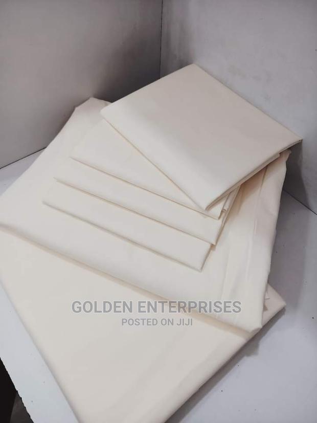6pcs Plain Cotton Bedsheets, 4 Pillowcases, 2 Bedsheets