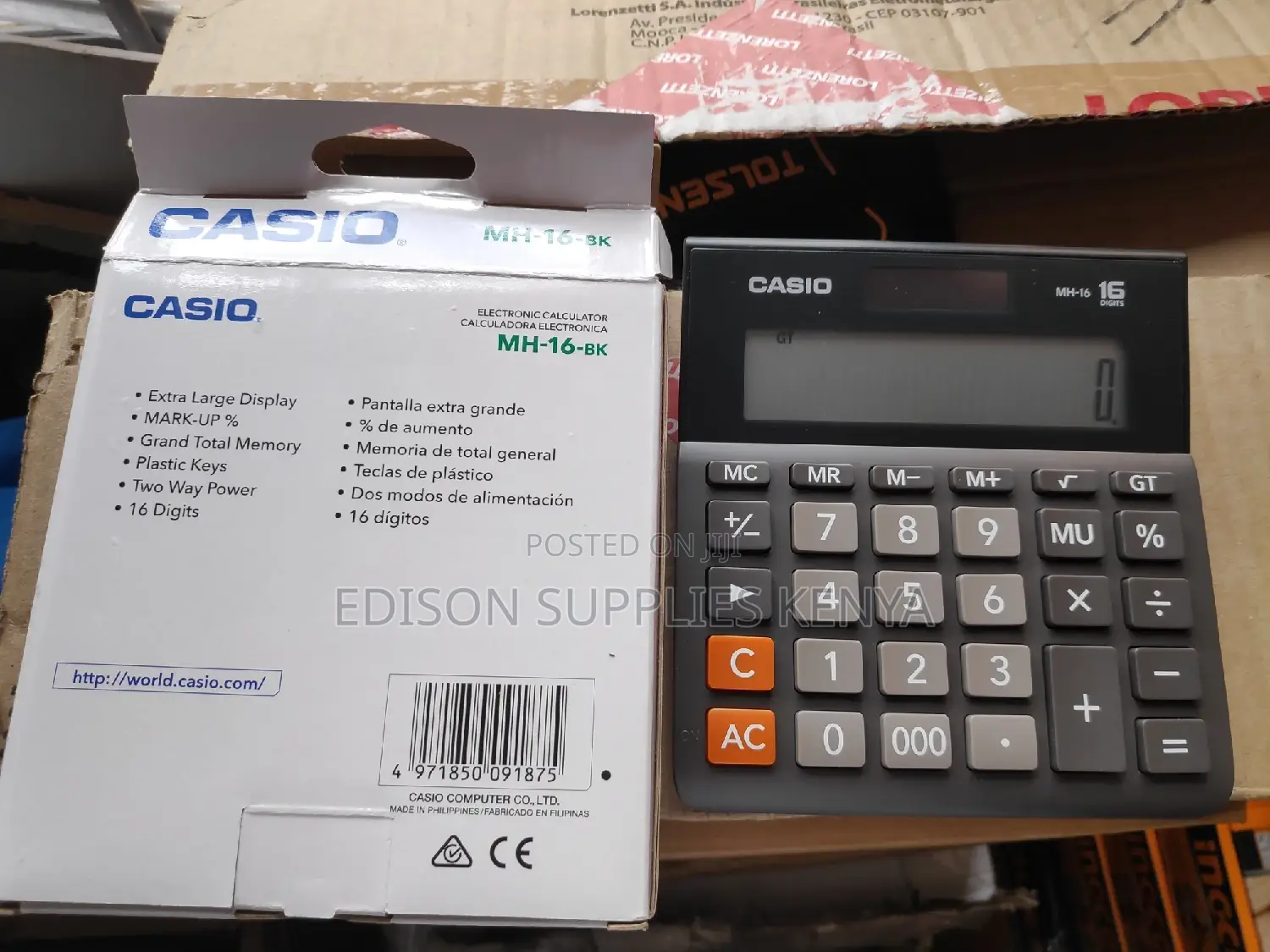Casio Calculator MH-16 16 Digits MH16 Wide-Format Keypad
