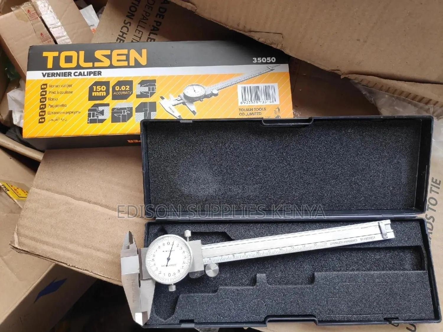 Tolsen Vernier Caliper 150mm 6" Heavy Duty Dial Type Caliper