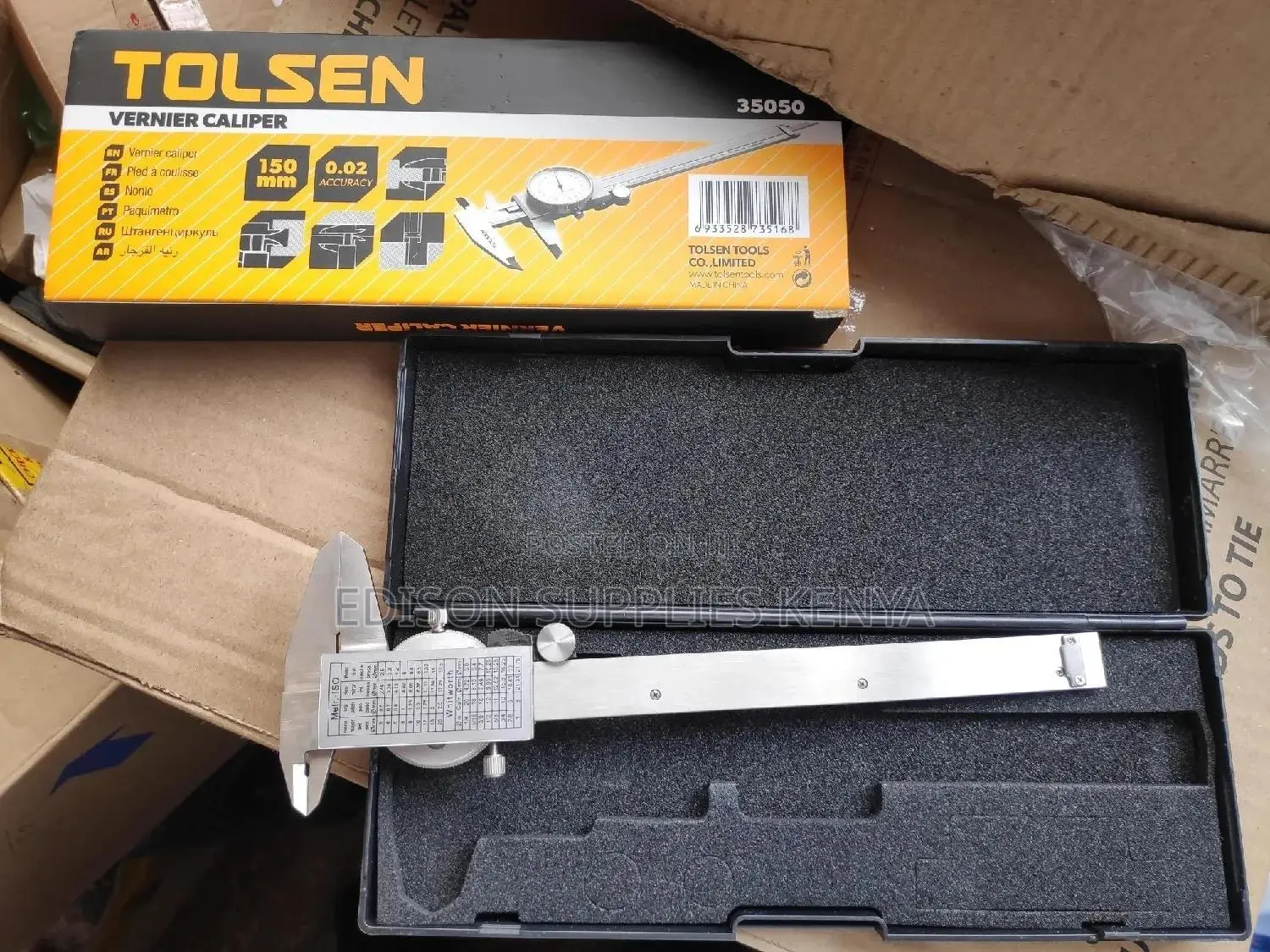 Tolsen Vernier Caliper 150mm 6" Heavy Duty Dial Type Caliper