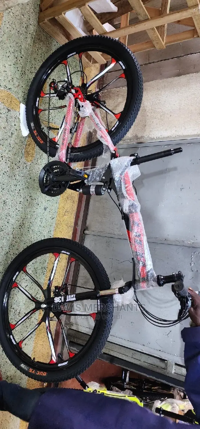 Sports Bike Colour Red With Foldable Frame, Front Shocksetc